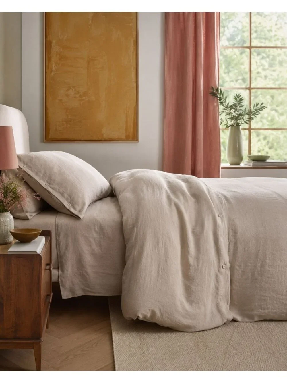 S12 | Quince European Linen Duvet Cover Set Twin Toffee NWOT